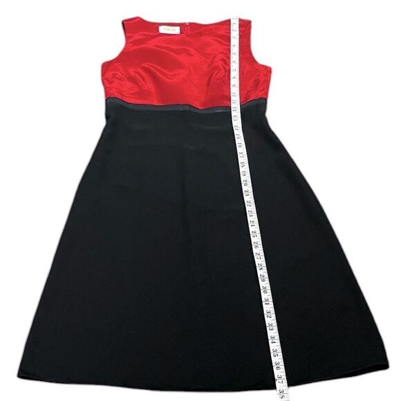 Talbots Taffeta Red And Black Color Block Dress, Size 2P, NWT - Picture 10 of 13